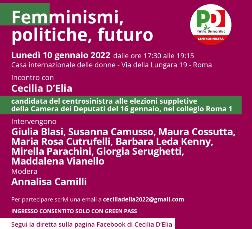 Femminismi politiche, futuro - incontro alla Casa Internazionale delle Donne
