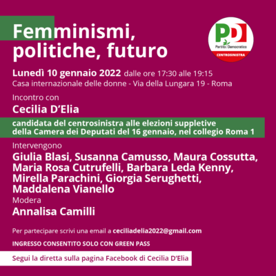 Femminismi politiche, futuro - incontro alla Casa Internazionale delle Donne