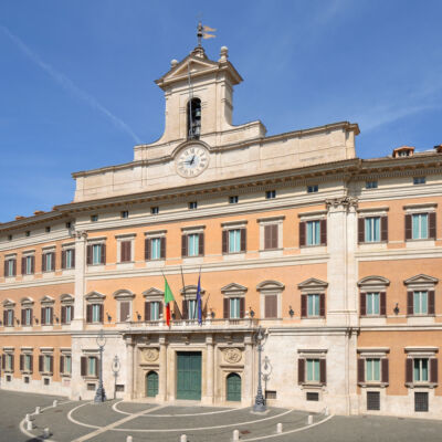 Palazzo Montecitorio in Rome - Italy.